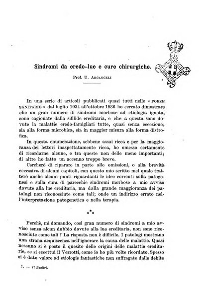 Il baglivi giornale italiano di medicina e chirurgia