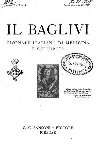 Il baglivi giornale italiano di medicina e chirurgia