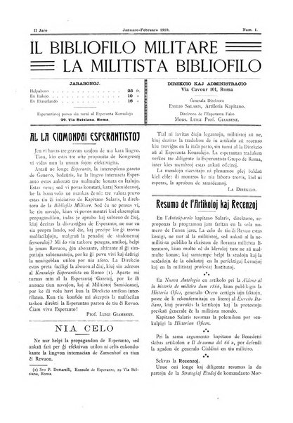 Il bibliofilo militare rassegna bibliografica mensile