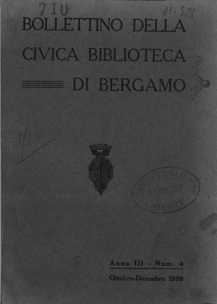 Bollettino della Civica biblioteca di Bergamo