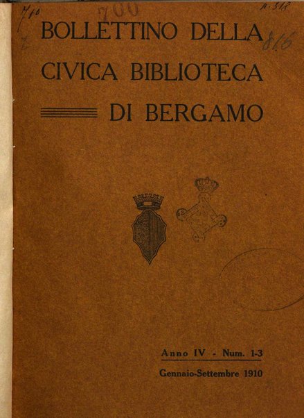 Bollettino della Civica biblioteca di Bergamo