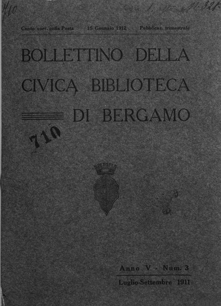 Bollettino della Civica biblioteca di Bergamo