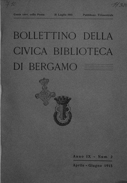 Bollettino della Civica biblioteca di Bergamo