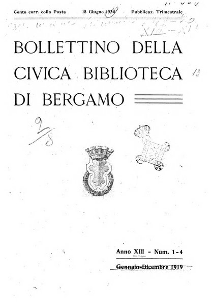 Bollettino della Civica biblioteca di Bergamo