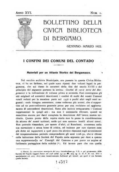 Bollettino della Civica biblioteca di Bergamo