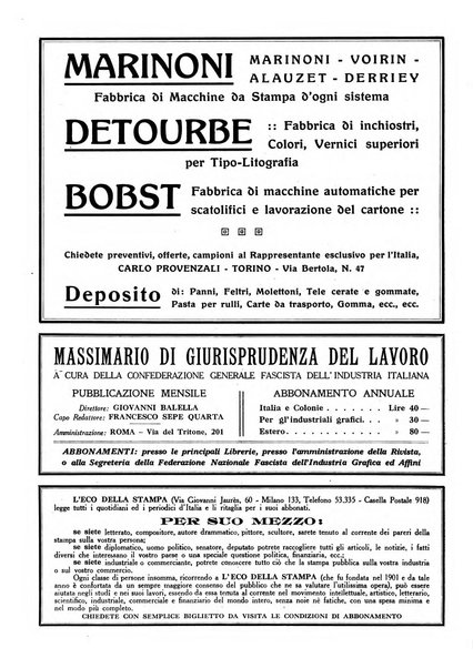 Bollettino della Federazione nazionale fascista dell'industria grafica ed affini