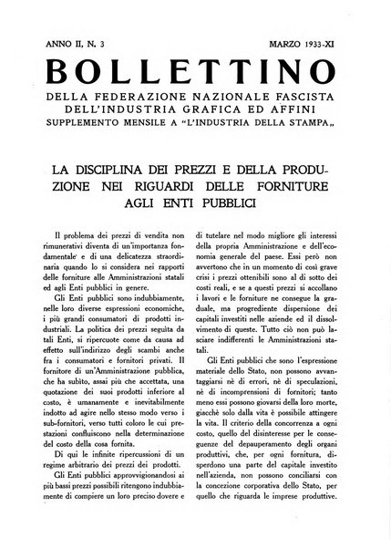 Bollettino della Federazione nazionale fascista dell'industria grafica ed affini