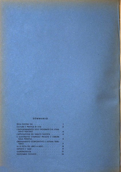 Bollettino della Federazione nazionale fascista dell'industria grafica ed affini