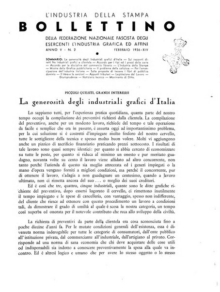 Bollettino della Federazione nazionale fascista dell'industria grafica ed affini