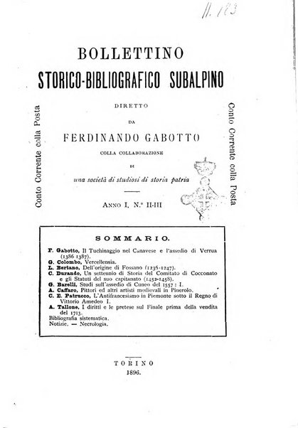 Bollettino storico-bibliografico subalpino