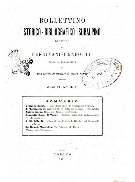 Bollettino storico-bibliografico subalpino