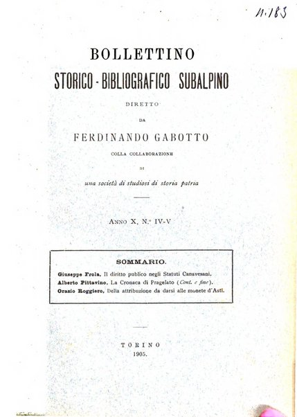 Bollettino storico-bibliografico subalpino