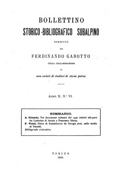 Bollettino storico-bibliografico subalpino