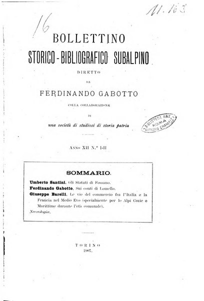 Bollettino storico-bibliografico subalpino