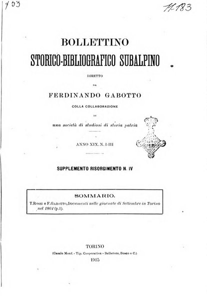 Bollettino storico-bibliografico subalpino