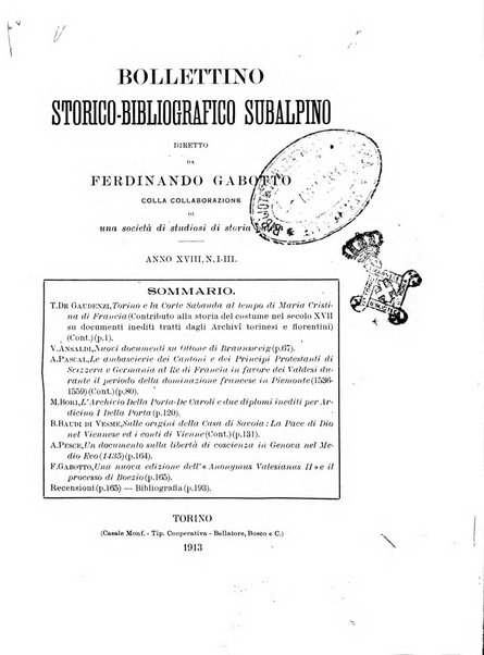 Bollettino storico-bibliografico subalpino