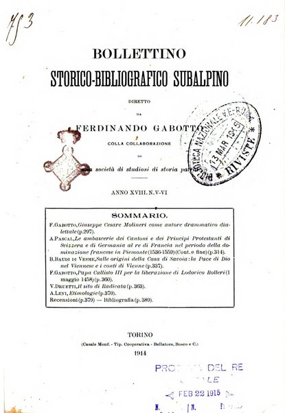 Bollettino storico-bibliografico subalpino