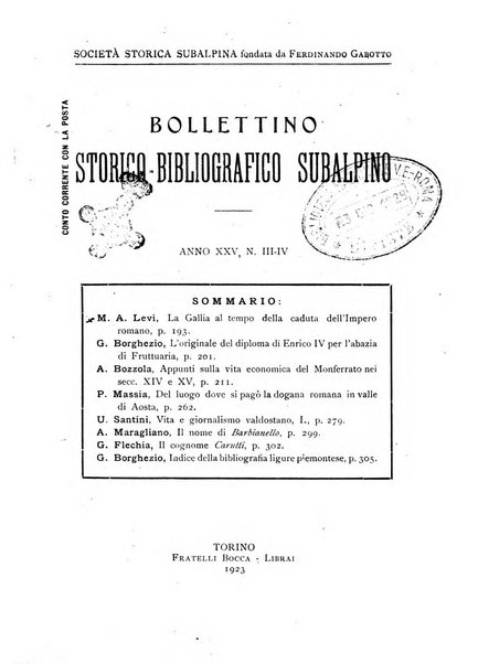 Bollettino storico-bibliografico subalpino