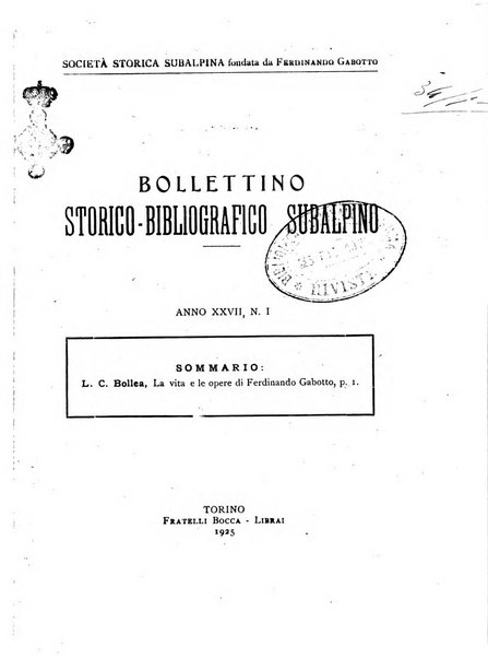 Bollettino storico-bibliografico subalpino