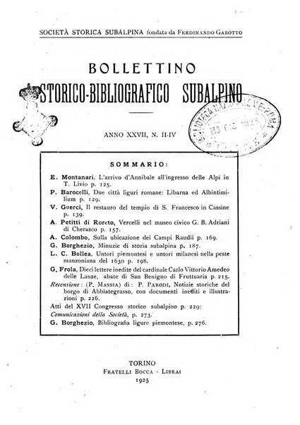 Bollettino storico-bibliografico subalpino