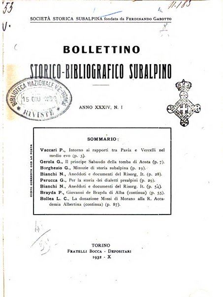 Bollettino storico-bibliografico subalpino