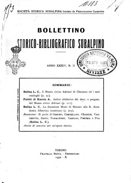 Bollettino storico-bibliografico subalpino