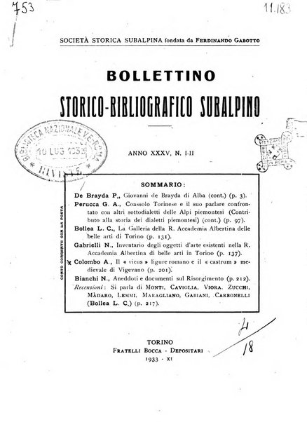 Bollettino storico-bibliografico subalpino