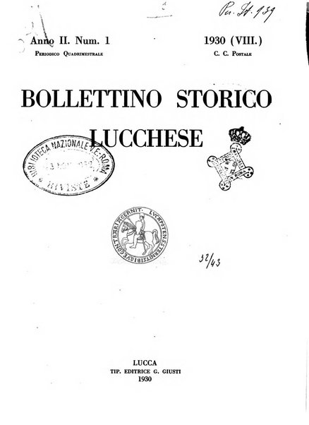 Bollettino storico lucchese