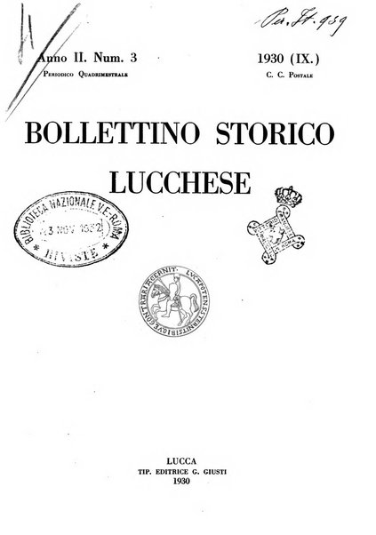 Bollettino storico lucchese