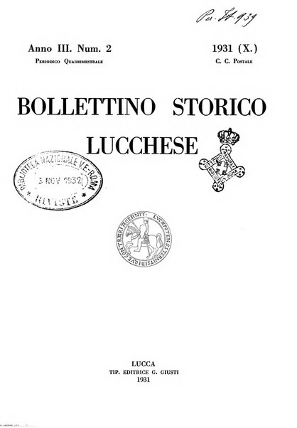 Bollettino storico lucchese