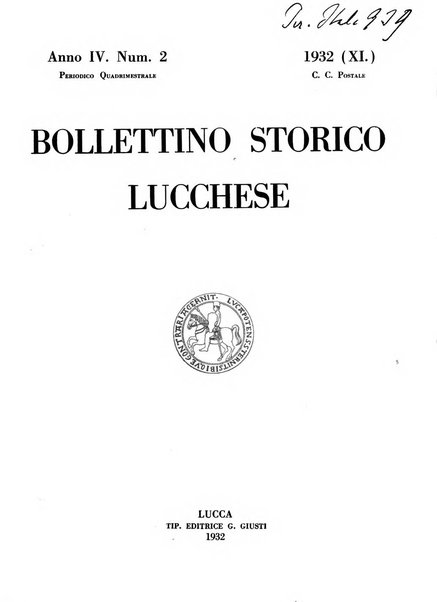 Bollettino storico lucchese