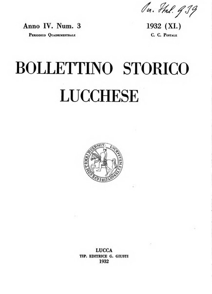 Bollettino storico lucchese