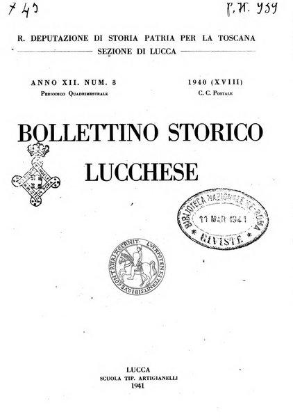 Bollettino storico lucchese