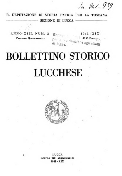 Bollettino storico lucchese