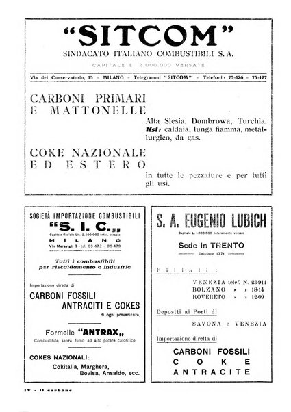 Il carbone Rassegna mensile italiana del commercio dei combustibili solidi