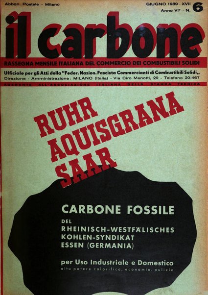 Il carbone Rassegna mensile italiana del commercio dei combustibili solidi