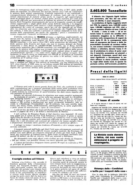 Il carbone Rassegna mensile italiana del commercio dei combustibili solidi