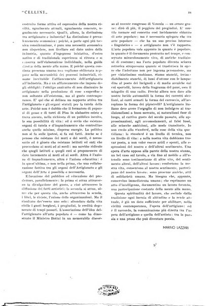 Cellini Rivista dell'artigianato italiano