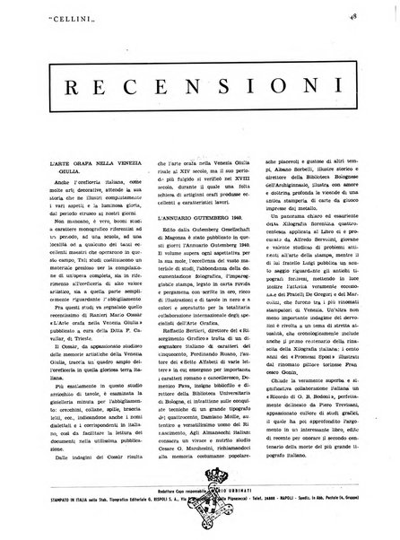 Cellini Rivista dell'artigianato italiano