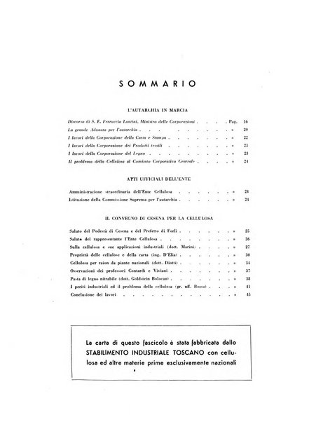 Cellulosa Bollettino ufficiale dell'Ente Nazionale per la cellulosa e per la carta