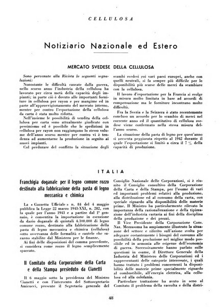 Cellulosa Bollettino ufficiale dell'Ente Nazionale per la cellulosa e per la carta