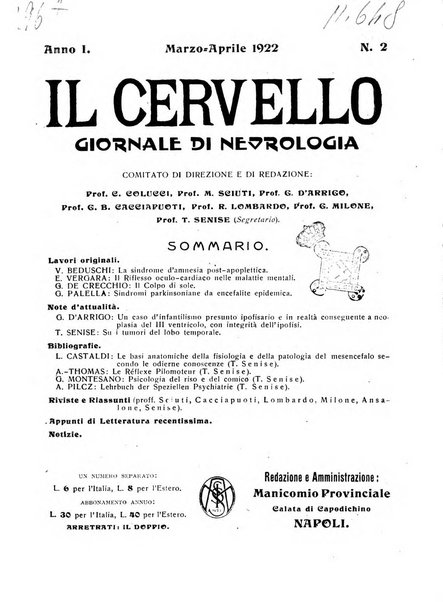 Il cervello Giornale di nevrologia