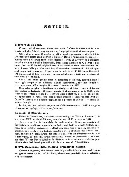 Il cervello Giornale di nevrologia