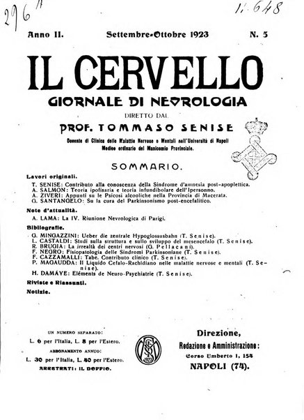 Il cervello Giornale di nevrologia