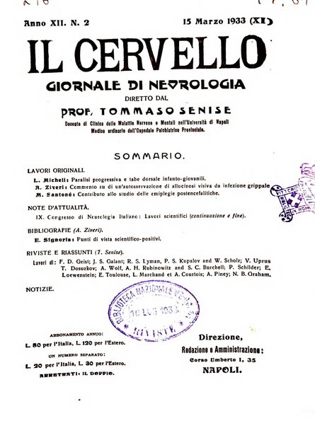 Il cervello Giornale di nevrologia