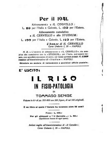 Il cervello Giornale di nevrologia