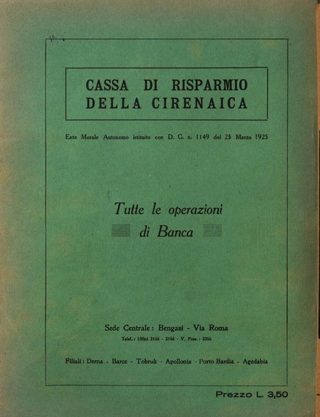 Cirenaica illustrata Rivista mensile d'espansione coloniale