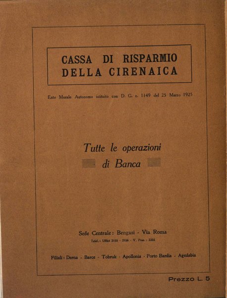 Cirenaica illustrata Rivista mensile d'espansione coloniale