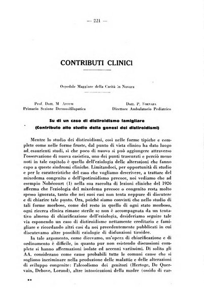 Clinica ed igiene infantile