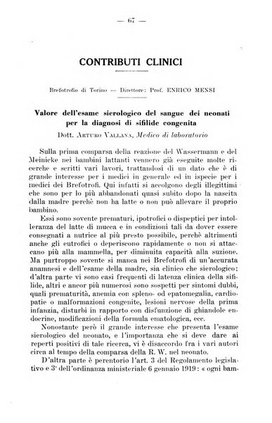 Clinica ed igiene infantile